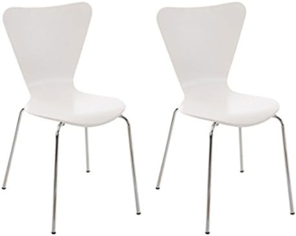 2er Set Besucherstuhl Calisto, weiß