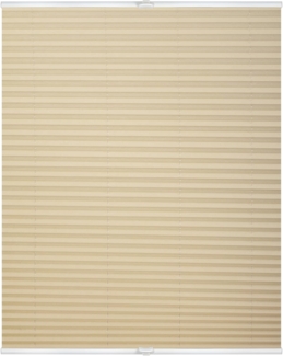 Lichtblick Sonnenschutzsysteme GmbH Plissee Nizza 55 cm x 130 cm (BxL) Creme Tageslicht; einfache Installation mit Klemmträgern; verspannt