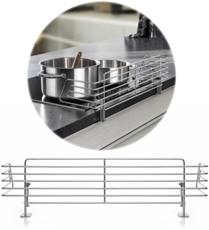 Reer Herdschutzgitter CLASSIC zum Klemmen aus Edelstahl, extra sicher, für 99% aller Küchen geeignet, silber