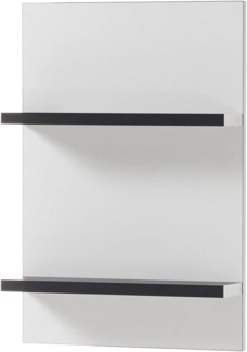 Furn.Design 'Design-D' Hängeregal mit 2 Ablagen, Holzwerkstoff weiß / schwarz, 40 x 12 x 62 cm