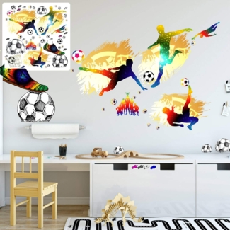 Sunnywall Wandtattoo XXL Wandtattoo Feuerwehr Set Kinderzimmer Aufkleber