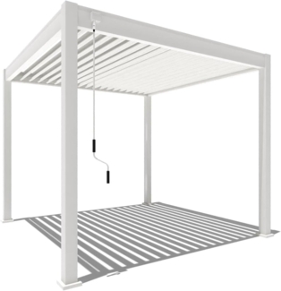 Weide 'Classic' Pergola, freistehend, Aluminium / Stahl weiss, 300 x 300 x 255 cm