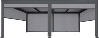 Mendler 'HWC-L41' Pergola mit 6 Seitenwände, Metall anthrazit, 3x6 m