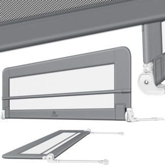 KESSER® Bettschutzgitter für Kinder, Hellgrau, 150cm