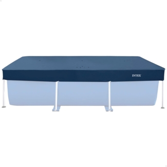 Intex Poolabdeckung rechteckig, Vinylfolie blau, 2,6x1,6 m