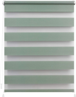 Lichtblick Doppelrollo Lund 90x150 cm (BxL) Salbei Verspannt; Klemm- und schraubbar; Lichtdurchlässig und blickdicht
