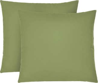 biberna Feinjersey-Kopfkissenbezug 0077144, fichte, 2x 80x80cm