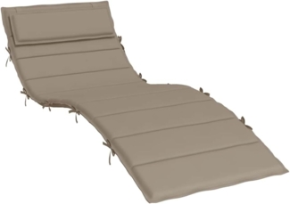 vidaXL Sitzauflage Sonnenliegen-Auflage Taupe 180 x 60 x 3 cm Oxford-Gewebe, (1 St)