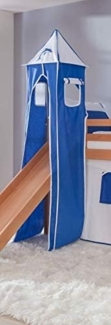 Turm für Etagenbett und Hochbett Blau/Weiß/Delfin