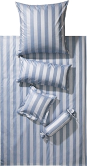 Mako-Brokat-Damast Bettwäsche - Curt Bauer Como 155x220 + 80x80 cm-1048 ozean