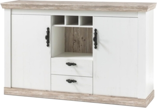 Imv 'Rovola' Sideboard, Pinie weiß Landhaus 168 x 104 cm