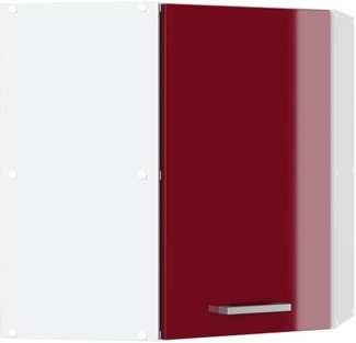 Vicco Küchenschrank R-Line Hängeschrank Unterschrank Küchenzeile Küchenunterschrank Arbeitsplatte, Möbel verfügbar in 6 Dekoren (Bordeaux ohne Arbeitsplatte, Eckhängeschrank 57 cm)