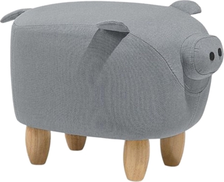 Beliani PIGGY gray pet pouffe