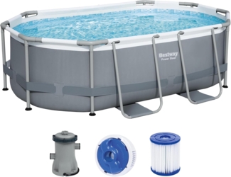 Bestway Power Steel Oberirdischer Pool Oval 305x200x84 cm 92857