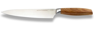ECHTWERK Kochmesser Classic Edition, Küchenmesser, Edelstahl, Klingenlänge 20 cm, Griff aus Akazienholz