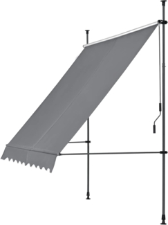 Klemmmarkise Stem 250x120x220-309 cm Mittelgrau [pro. tec]