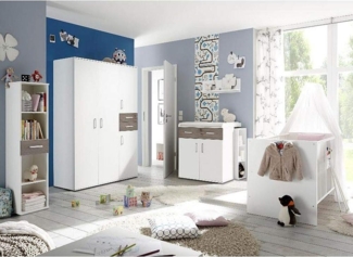 Storado 'Sienna' 7-tlg. Babyzimmer-Set weiß matt Applikationen nelson eiche