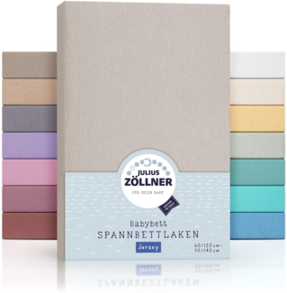 Julius Zöllner Spannbettlaken Jersey grau,60x120/70x140 cm