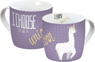 Geda Labels Porzellan Tasse Lama I Choose lila 300 ml