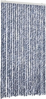 vidaXL Fliegenvorhang Blau und Weiß 100x230 cm Chenille 377372