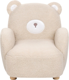 Kindersessel Teddy-Optik beige Tierform Bär BOO