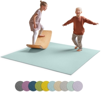 Ehrenkind® Made in Germany Anti-Rutsch Krabbelmatte Oeko-Tex Matten Größe 120x180 cm NEBELBLAU