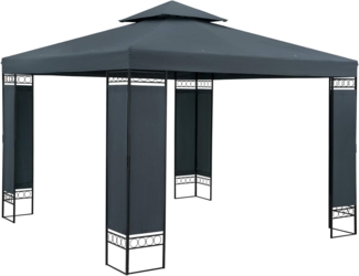 Deuba 'Lorca' Pavillon, wasserabweisend, Stahl / Polyester anthrazit, 3x3 m