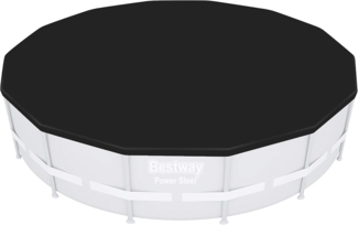 Bestway Poolabdeckung Flowclear, PVC schwarz, Ø 401 cm
