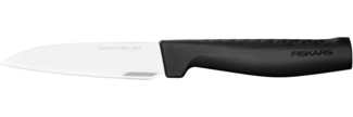 Fiskars Hard Edge Gemüsemesser, Schälmesser, Küchenmesser, 22 cm, Edelstahl, Kunststoff, Schwarz, 1051762