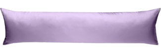 Mako-Satin Seitenschläferkissen Bezug uni / einfarbig flieder rosa 40x145 cm von Bettwaesche-mit-Stil