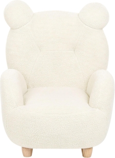 Kindersessel Teddy-Optik cremeweiß Tierform Bär MELBU