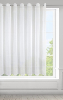 Gardine LUCY weiß 350x150 Ösen