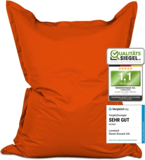 Lumaland 'Luxury' XXL-Sitzsack, Indoor & Outdoor, Orange, Polyester, 380 l
