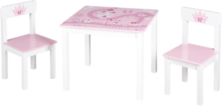 Roba 'Krone' 3-teilige Kindersitzgruppe, MDF pink