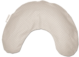 Theraline Nackenkissen mittel, Mikroperlenfüllung inkl. Bezug, Baumwolle, ca. 100 c, x 21 cm, Punkte beige