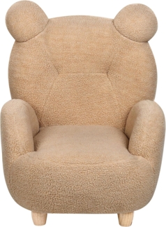 Kindersessel Teddy-Optik hellbraun Tierform Bär MELBU