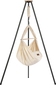 Federwiege mit Tipi Bio Anthrazit Schafwolle