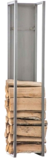 CLP Kaminholzständer Spark,edelstahl 180 cm