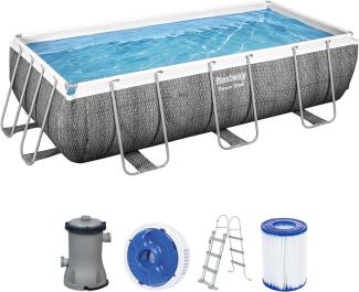 Power Steel™ Frame Pool, Grau, 404 x 201 x 100 cm