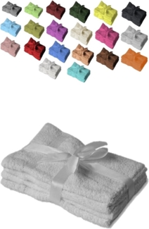 Gästehandtuch 4er Set 30 x 50 cm Silber