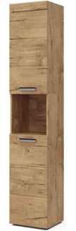 Vicco Hochschrank Badschrank Badezimmerschrank Luna 2 Türen Ablage 5 Fächer