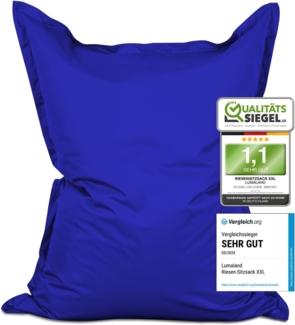 Lumaland 'Luxury' XXL-Sitzsack, Indoor & Outdoor, Ultramarinblau, Polyester, 380 l
