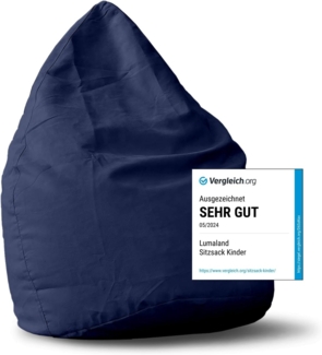 Lumaland 'Luxury XL Plus' Sitzsack, Dunkelblau, Polyester, 120 l