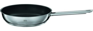 RÖSLE ELEGANCE Bratpfanne, Hochwertige Universalpfanne mit Antihaftversieglung ProPlex, 20 cm, Edelstahl 18/10, Induktionsgeeignet, Spülmaschinengeeignet, Silberfarben / Schwarz, 40 x 22 x 6 cm