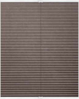 Lichtblick Plissee Nizza Taupe Tageslicht; einfache Installation mit Klemmträgern; verspannt, 130,0 cm, 100,0 cm