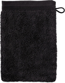 möve Superwuschel Waschhandschuh 20x15 cm aus 100% Baumwolle, black