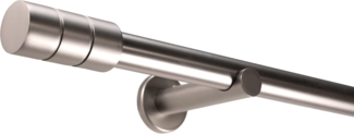 Deco-Raum Gardinenstange Zylinder, Ø 25 mm, 1-läufig, Wunschmaßlänge, kürzbar, Bohren, verschraubt, Metall, Komplett-Set mit Montagematerial