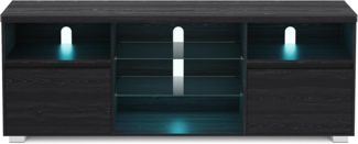 Vasagle TV-Schrank Fernsehtisch mit LED-Beleuchtung, 2 Schränke, 160 cm