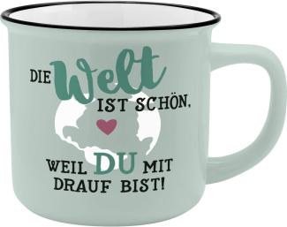 Auswahl Sheepworld Gruss & Co - Lieblings- Kaffe- Becher Tasse in Emaille Optik Welt ist schön