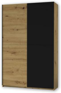 Schrank Schiebetüren Schwebetüren Kleiderschrank ca. 125 x 196 x 38 cm FAST Artisan Eiche Nb.